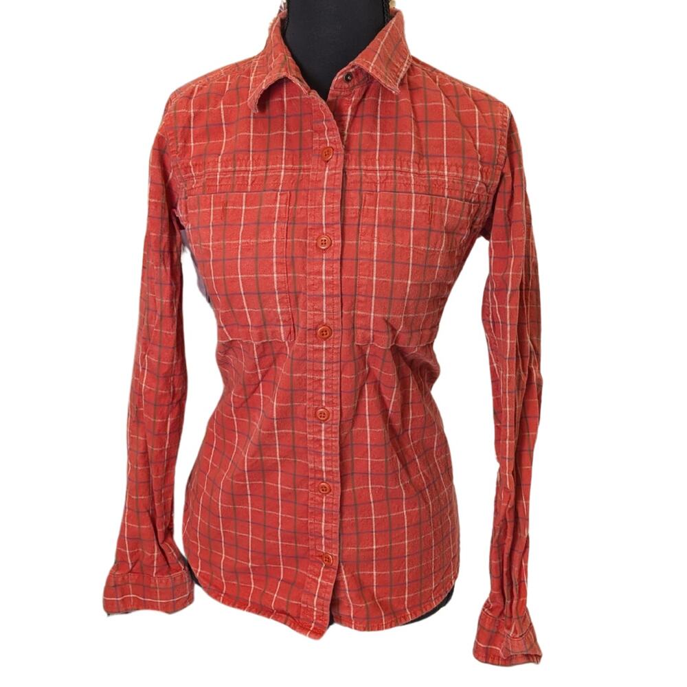REI Red Flannel Button-Down with Snap-Button Collar | Women's XS